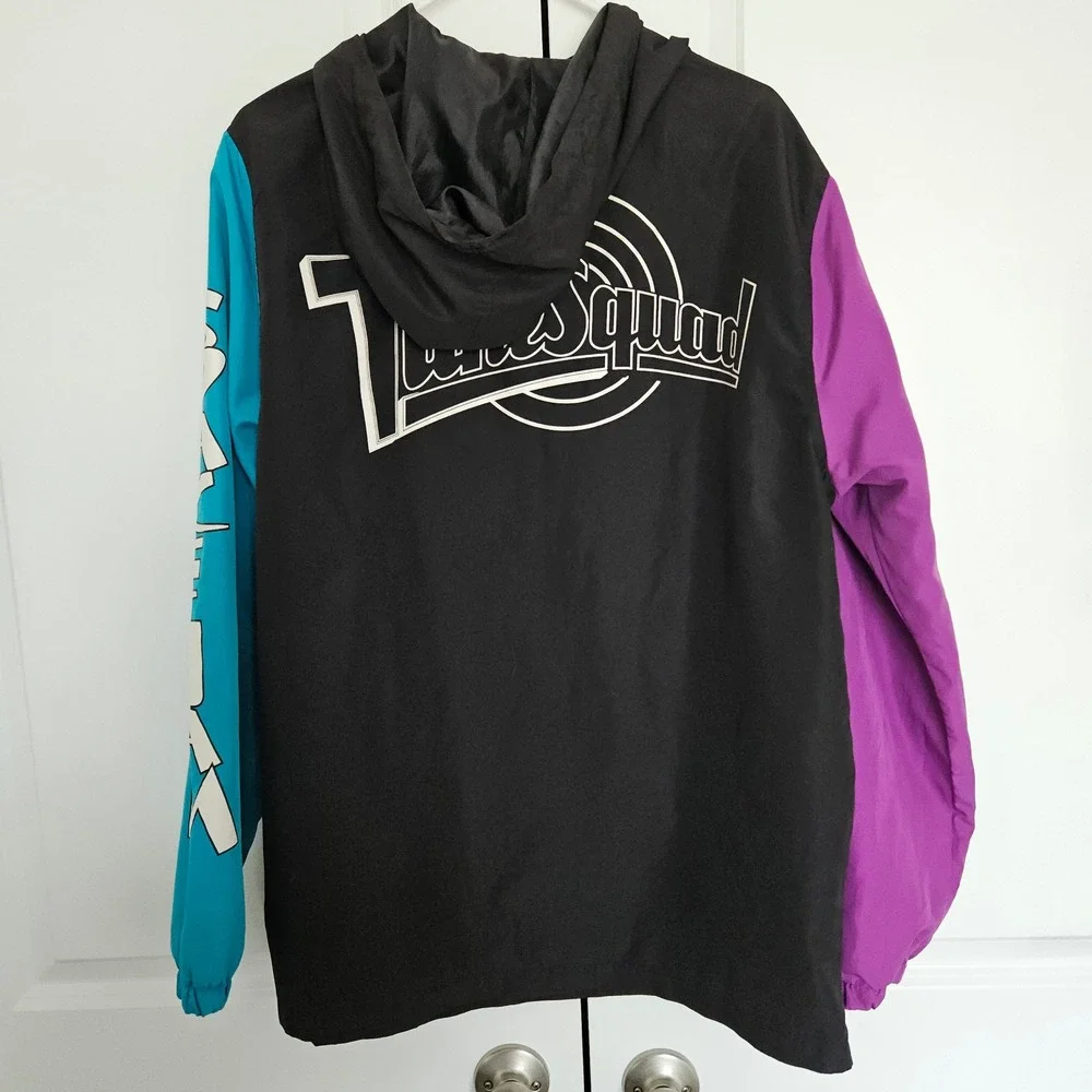Space Jam Tune Squad Windbreaker Jacket Sz Med- Hoodie Looney Tunes 90s